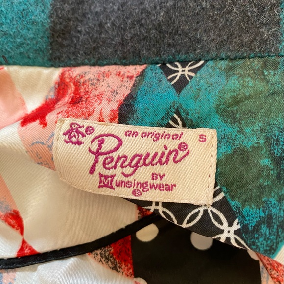 Vintage Penguin Wool Trench, Green/Black Buffalo Plaid, Fully Lined! Womens SM🔥 - Picture 14 of 14